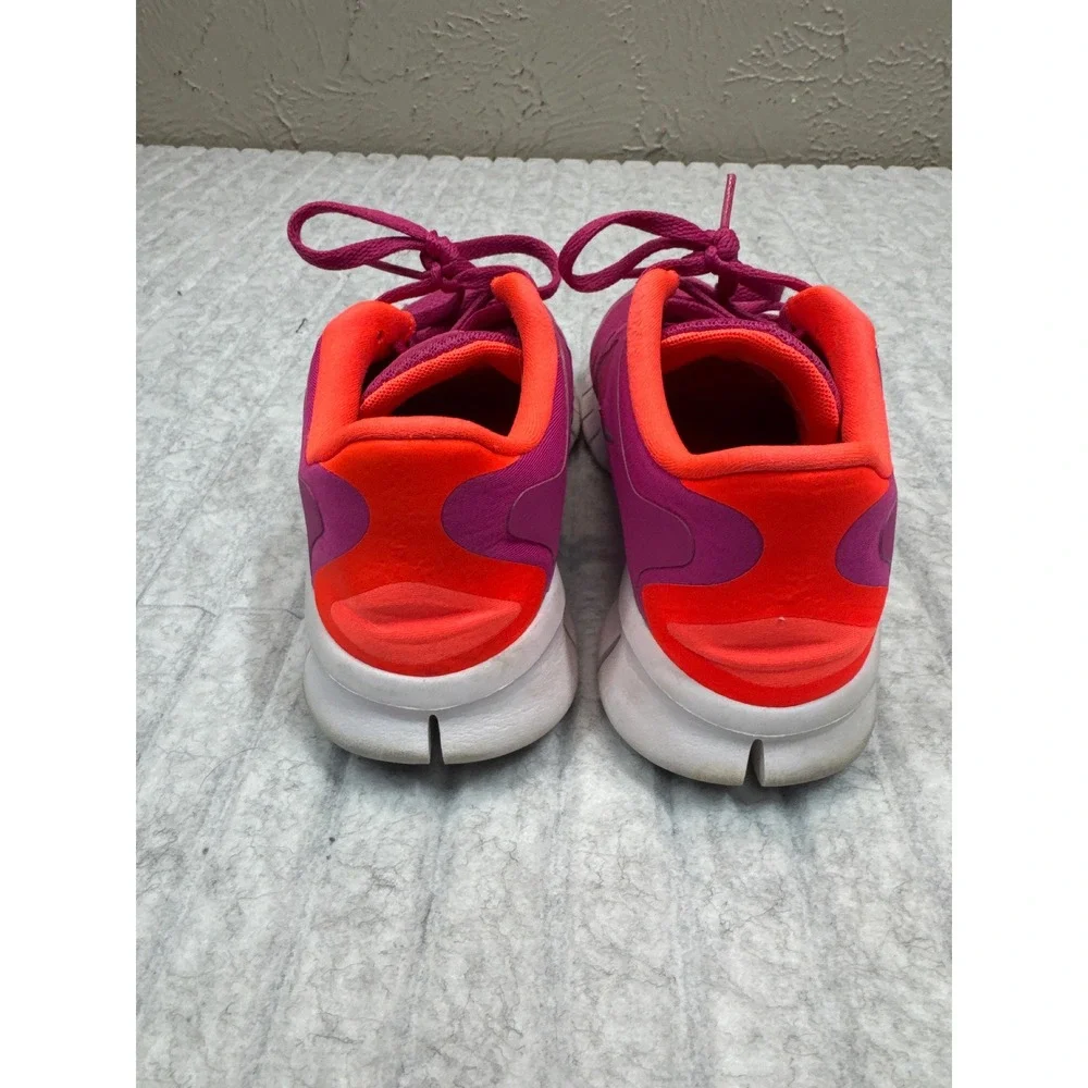 Nike Free 5.0 GS Pink Orange Silver Running Shoes 580565-600 Youth 6Y Womens 7.5